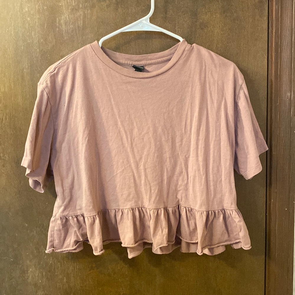 Dusty Rose Pink Crop Top
